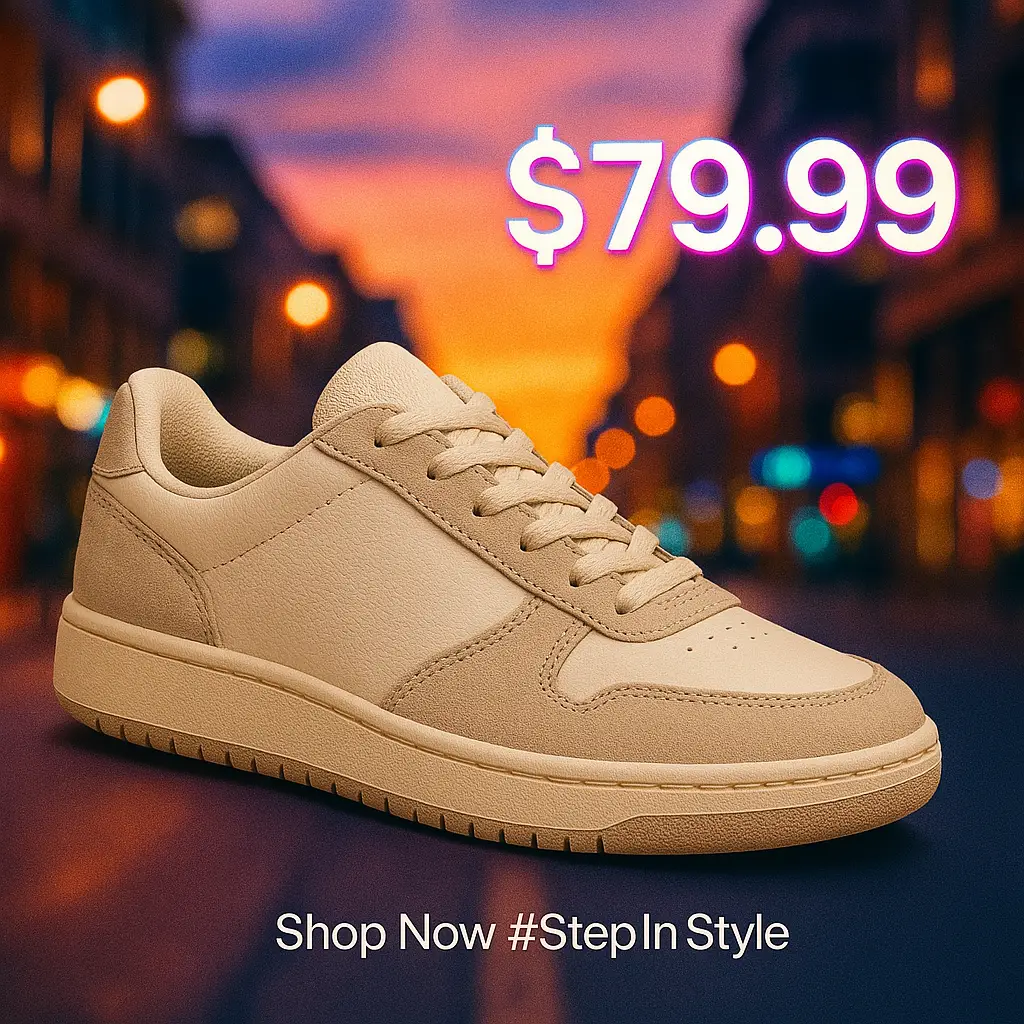 Sneaker product photo, after